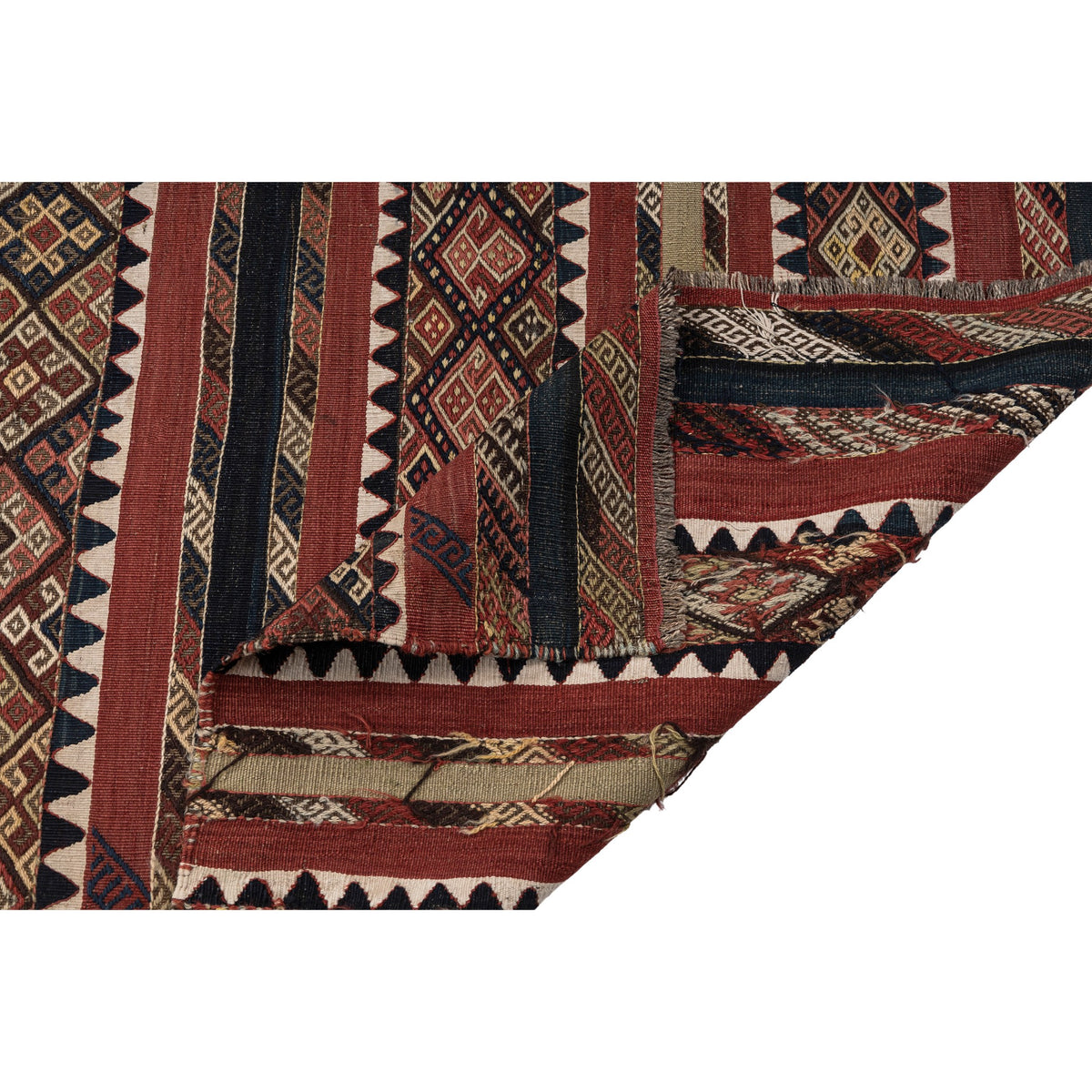 Phlogeta - (6'8''x 12'4'') Antique Turkish Kilim