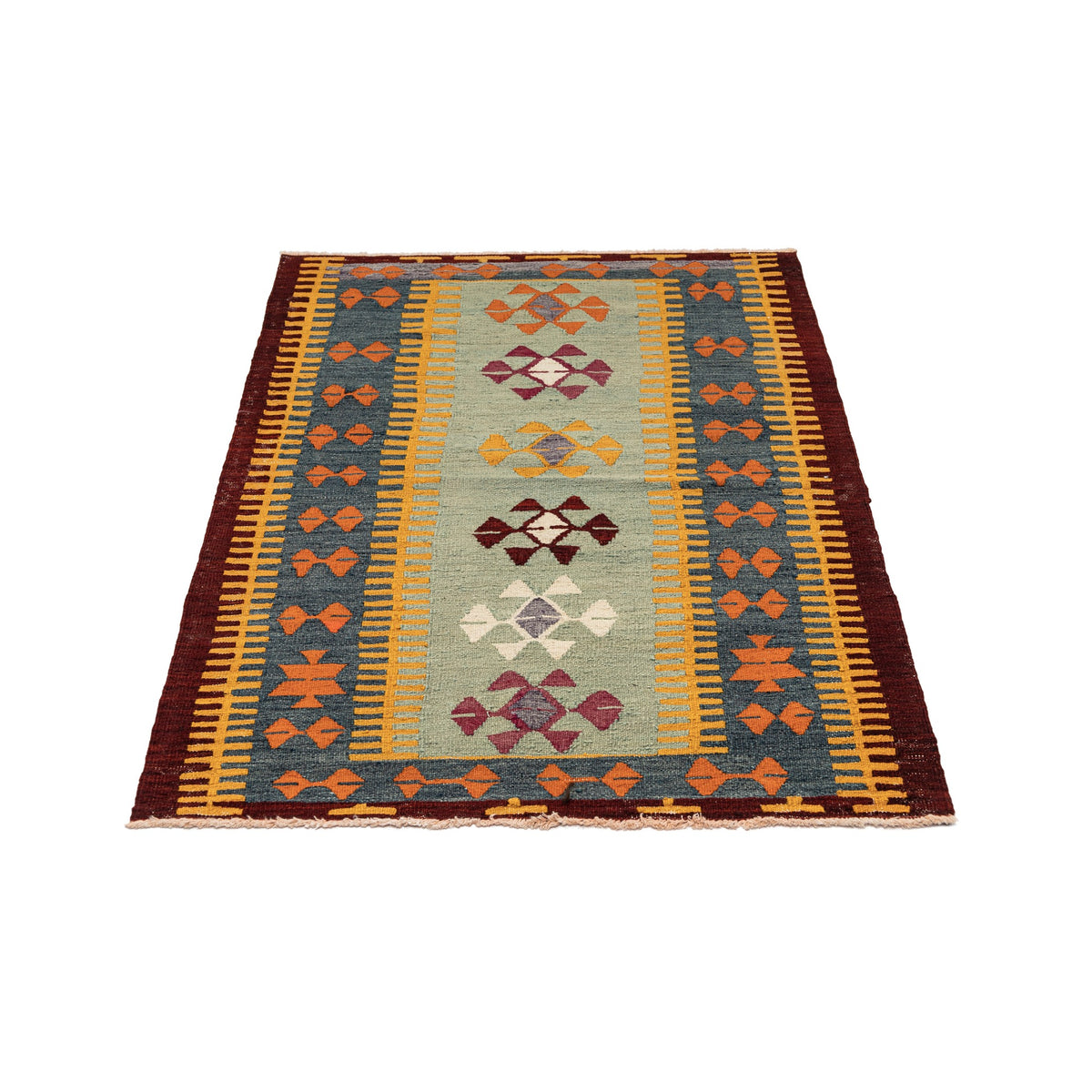 Praitoria - (3' x 3'11'') Vintage Turkish Kilim