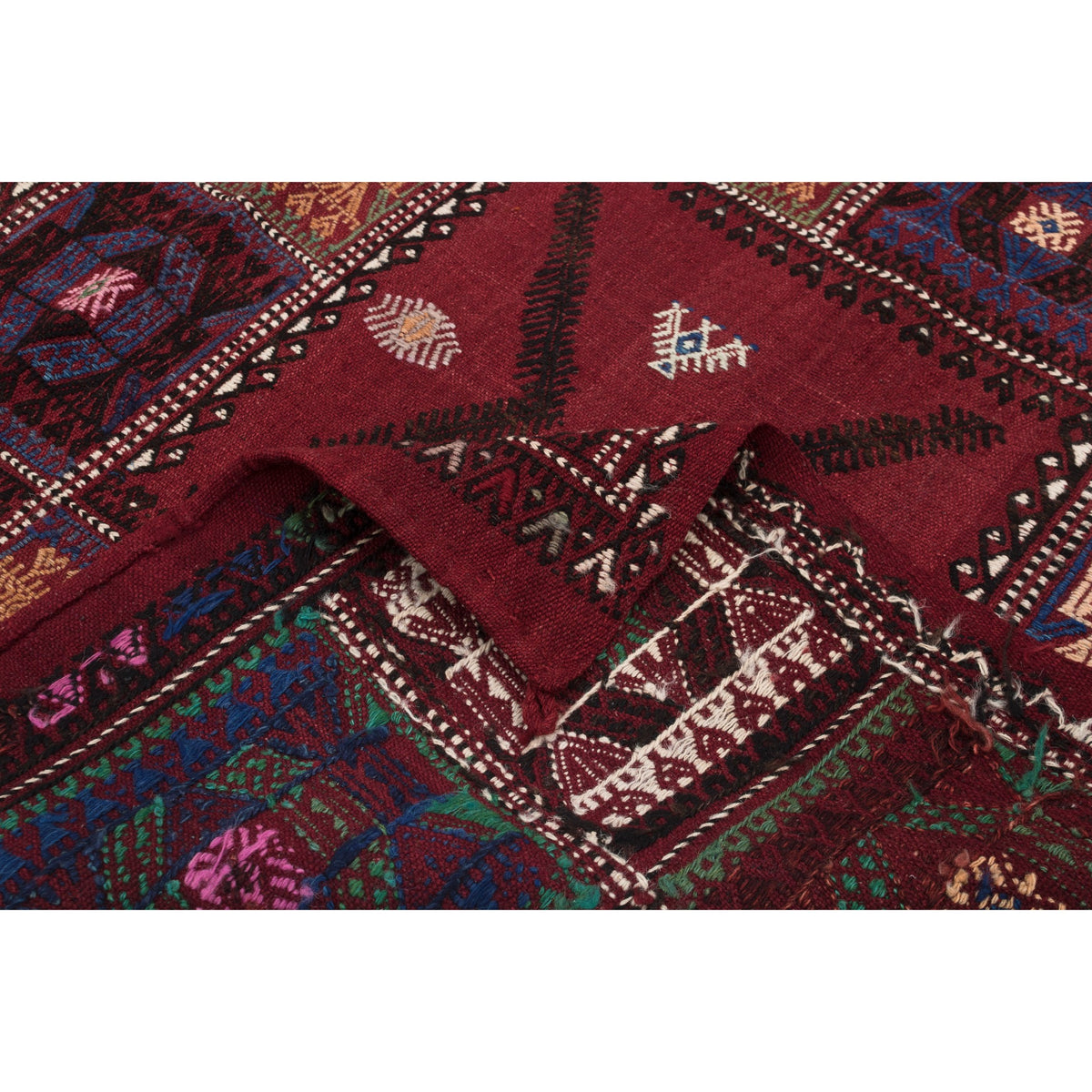 Ikonion - (4'1'' x 4'11'') Vintage Turkish Kilim