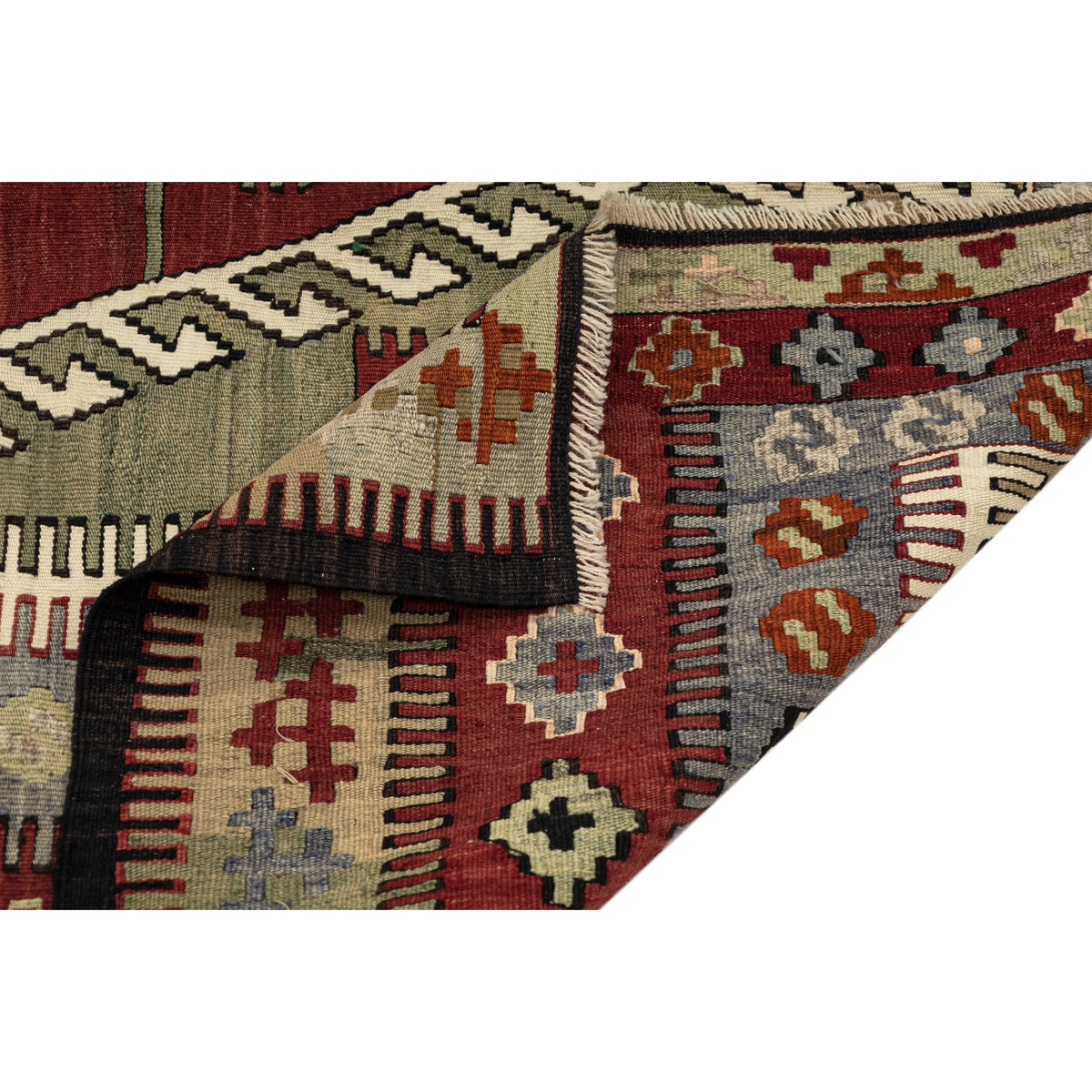 Dilbeyan - (4'7'' x 5'7'') Vintage Turkish Kilim