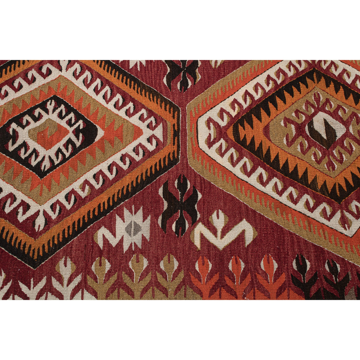 Dosiya - (3'2'' x 9'6'') Vintage Turkish Kilim