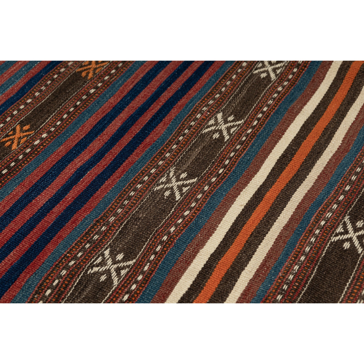 Korugan - (4'1'' x 6'3'') Vintage Turkish Kilim