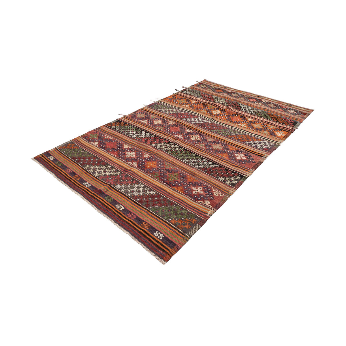 Tavtakei - (5'1''x 8'4'') Vintage Turkish Kilim