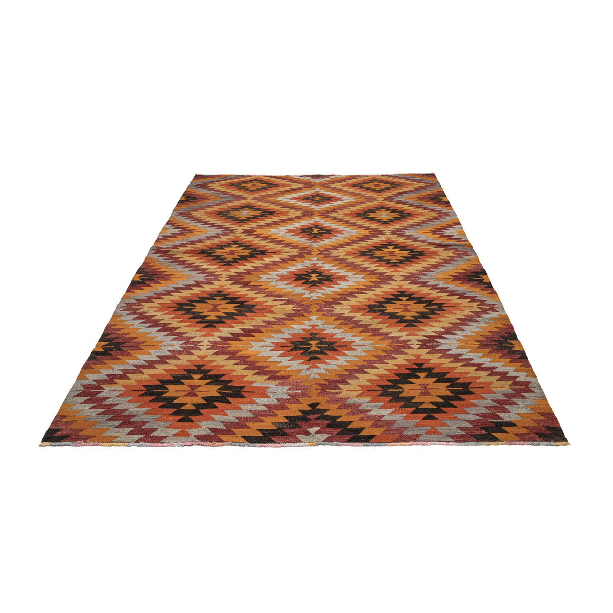 Erdemes - (6'2'' x 9') Vintage Turkish Kilim