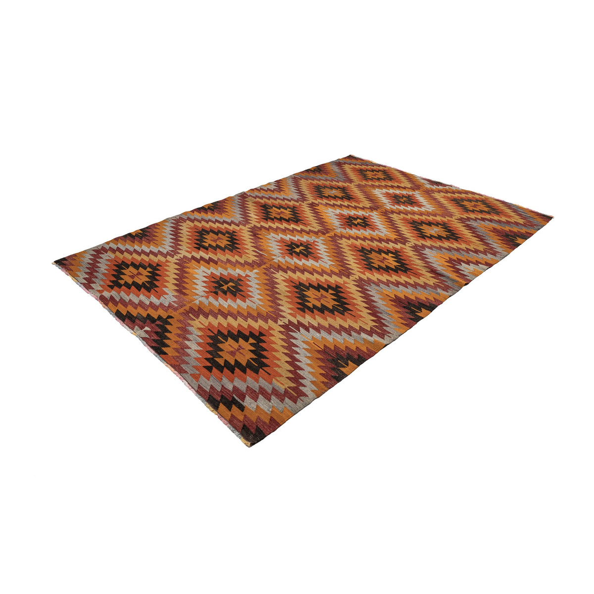 Erdemes - (6'2'' x 9') Vintage Turkish Kilim