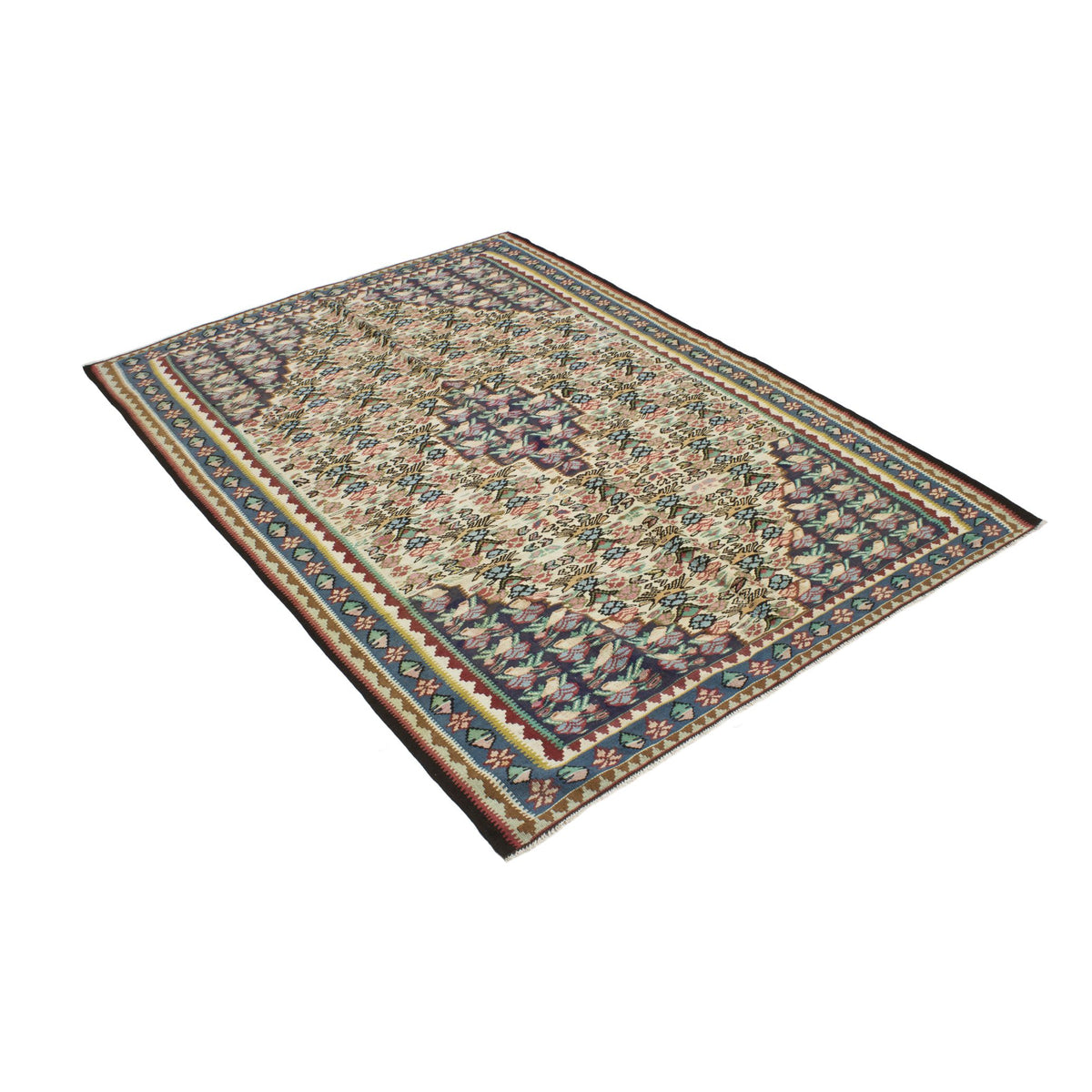 Synnada - (4'9'' x 6'5'') Vintage Turkish Kilim