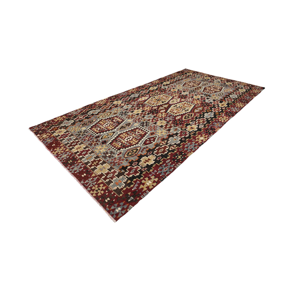 Metinan - (6'1'' x 12'2'') Vintage Turkish Kilim