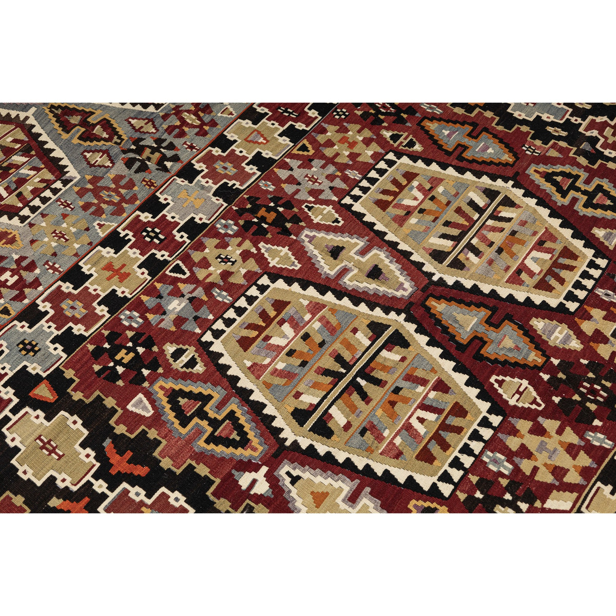 Metinan - (6'1'' x 12'2'') Vintage Turkish Kilim