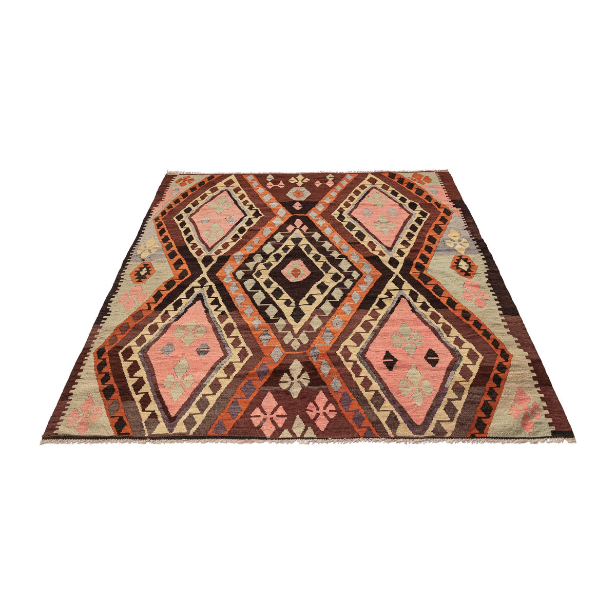 Hanyani - (5'11'' x 7'3'') Vintage Turkish Kilim