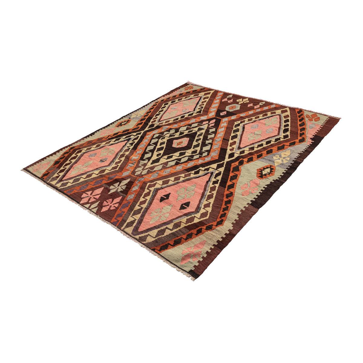 Hanyani - (5'11'' x 7'3'') Vintage Turkish Kilim