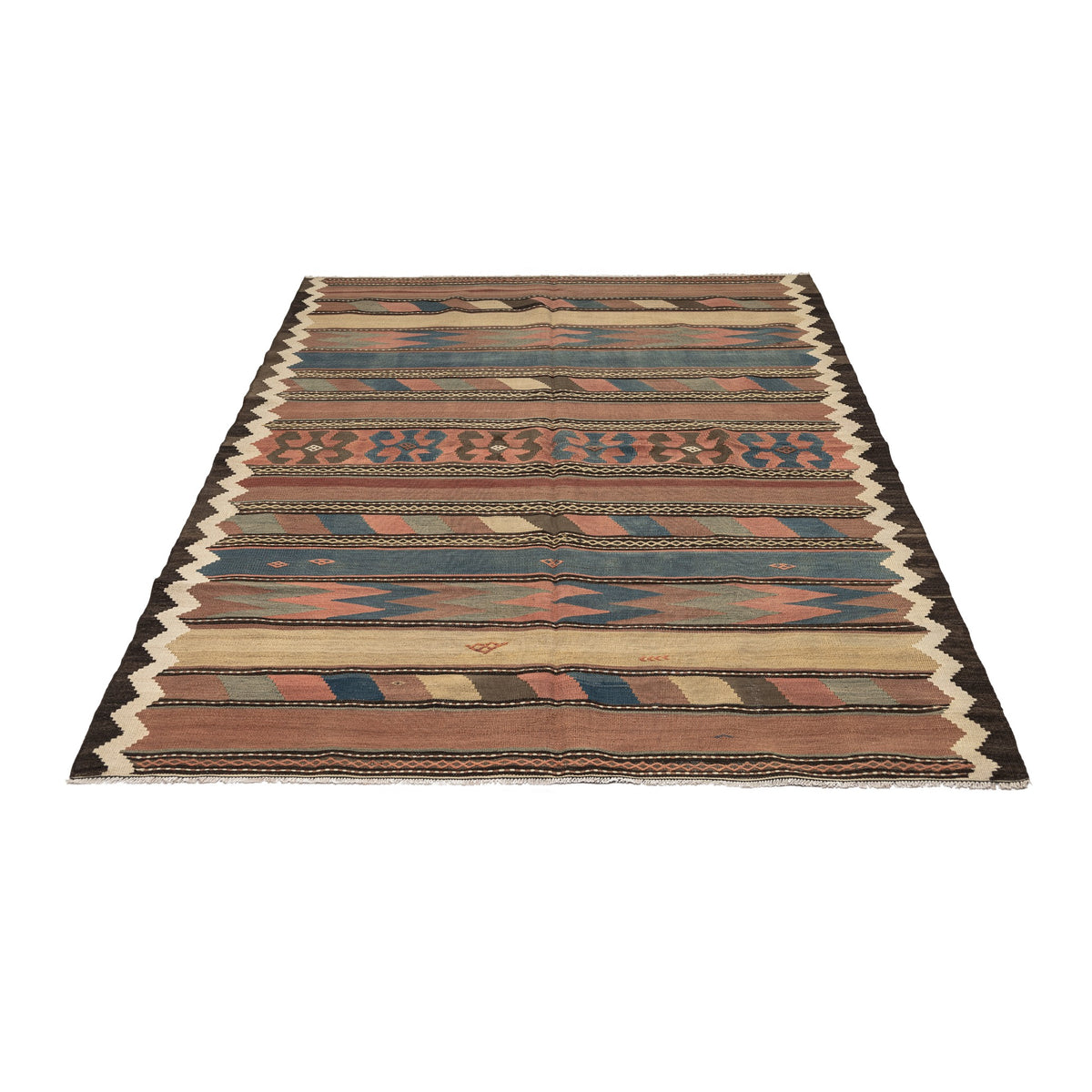 Malava - (4'9'' x 6'11'') Vintage Turkish Kilim