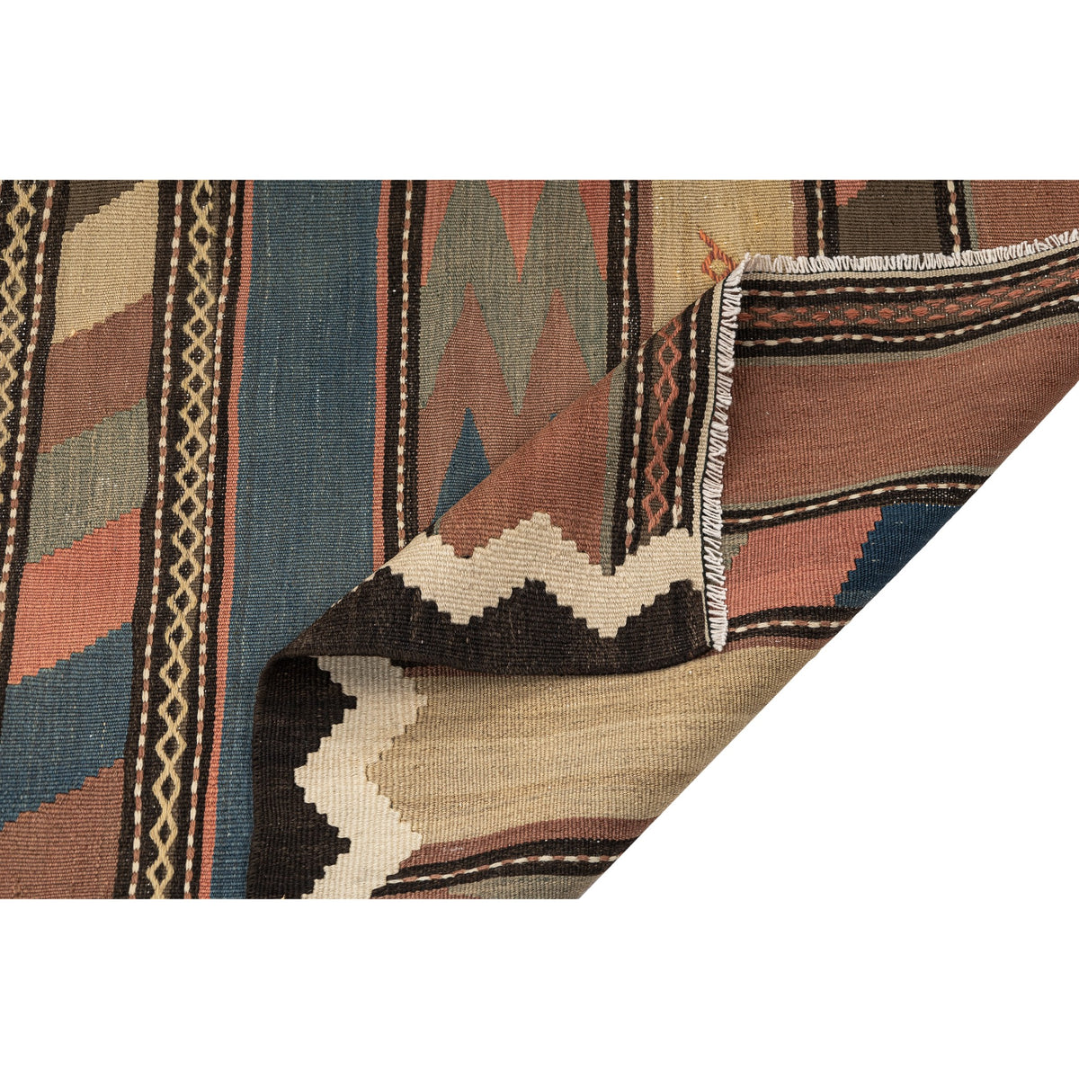 Malava - (4'9'' x 6'11'') Vintage Turkish Kilim