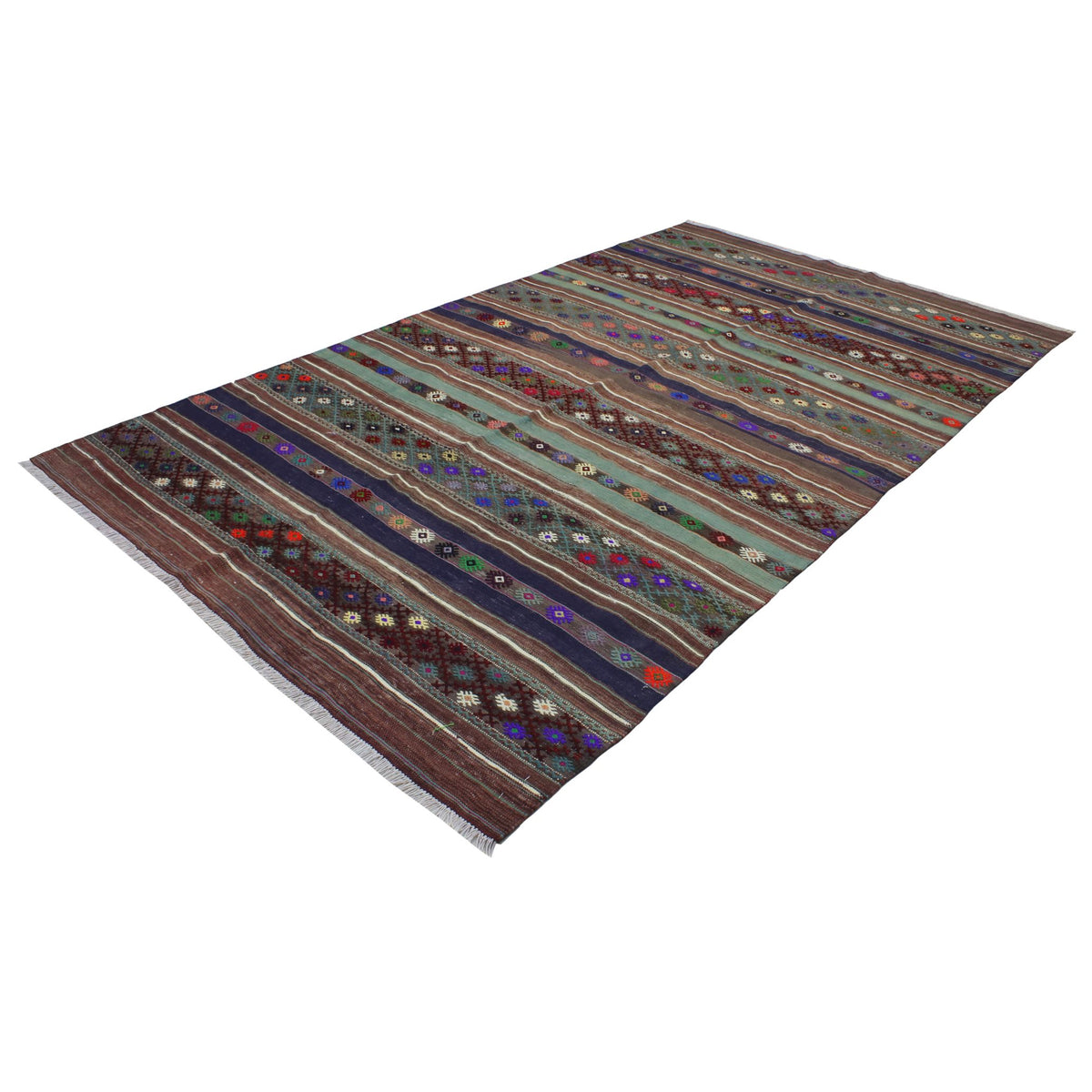 Cidonia - (4'7'' x 8'2'') Vintage Turkish Kilim