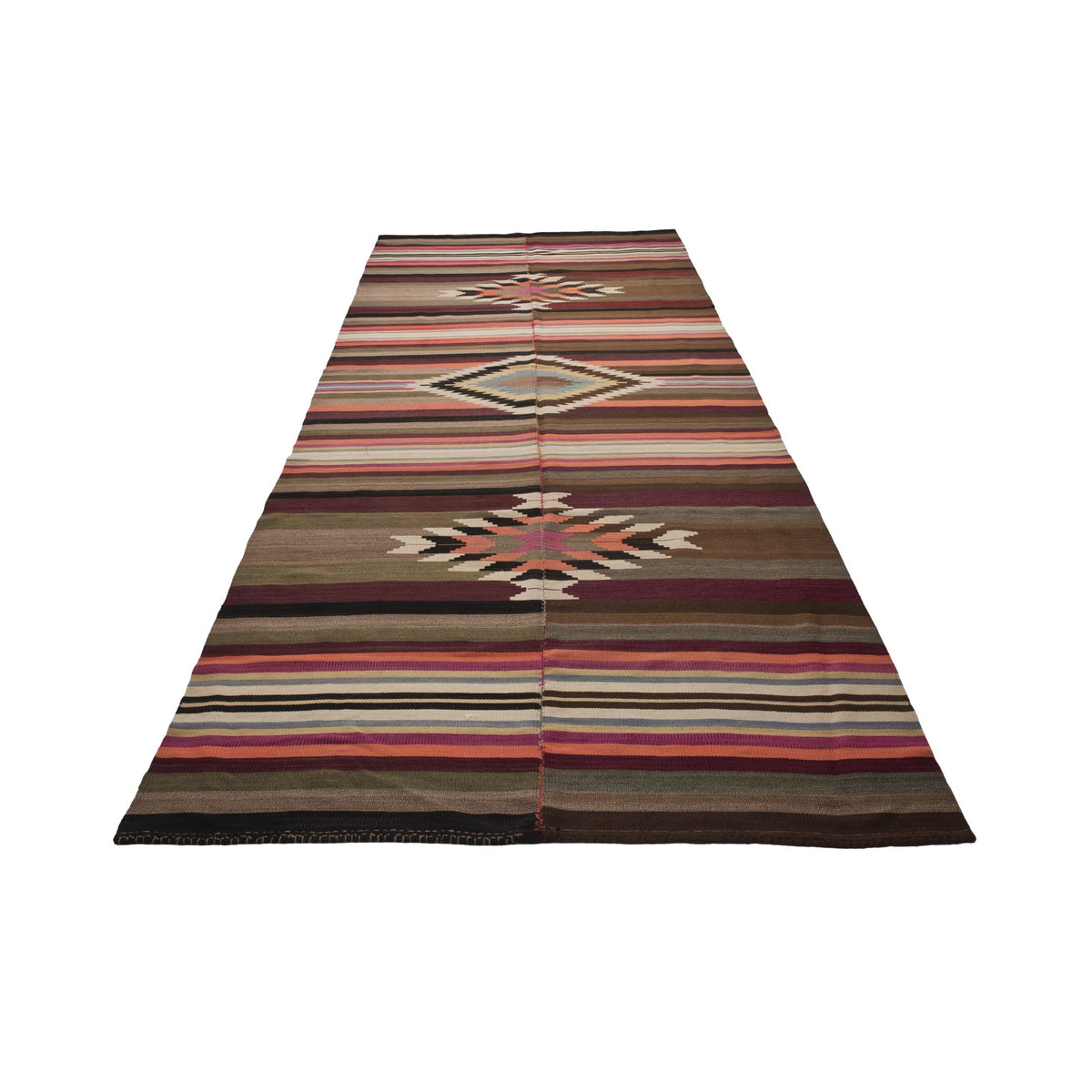 Philomelion - (5' x 12'2'') Vintage Turkish Kilim