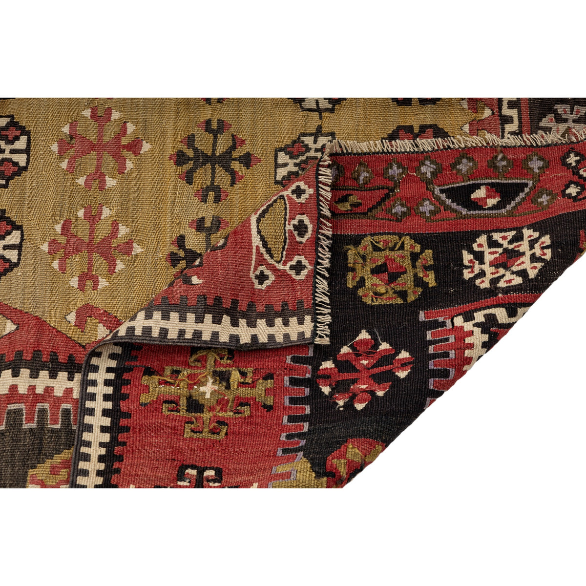 Tolaman - (4'3'' x 5'3'') Vintage Turkish Kilim