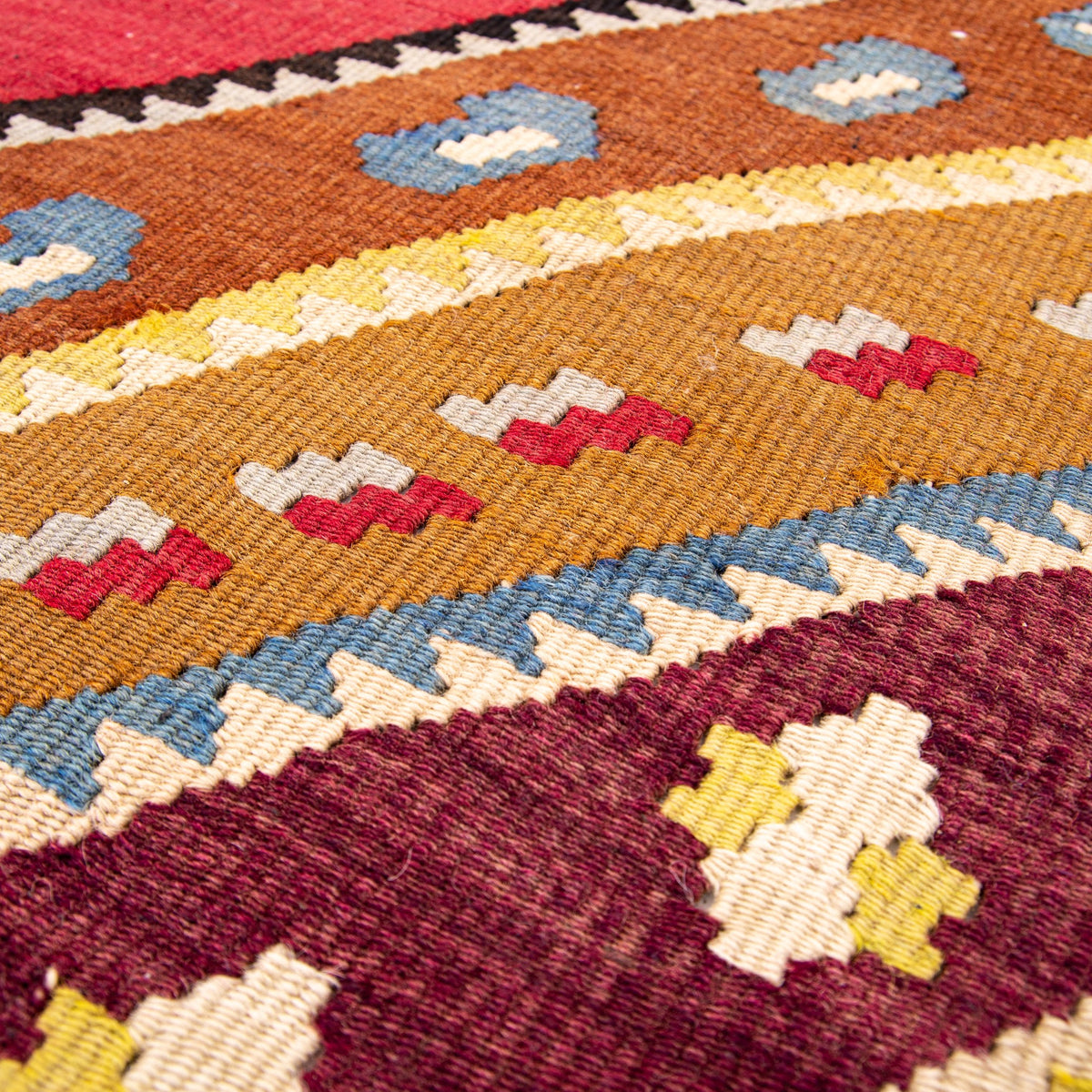 Inndos - (7'3" x 10'4") Vintage Turkish Kilim