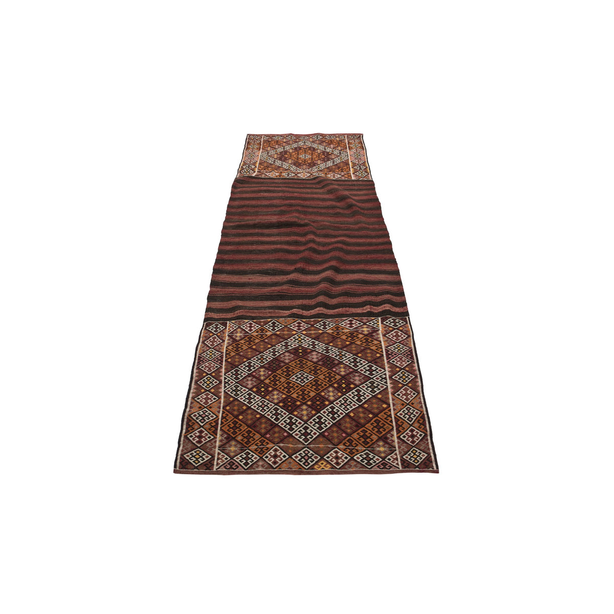 Lewun - (2'11'' x 10'4'') Vintage Turkish Kilim