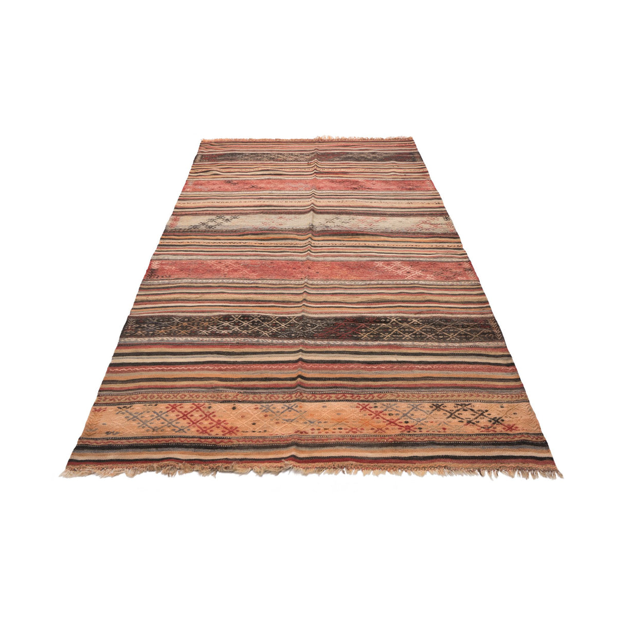 Pigadia - (4'10" x 8'7") Vintage Turkish Kilim