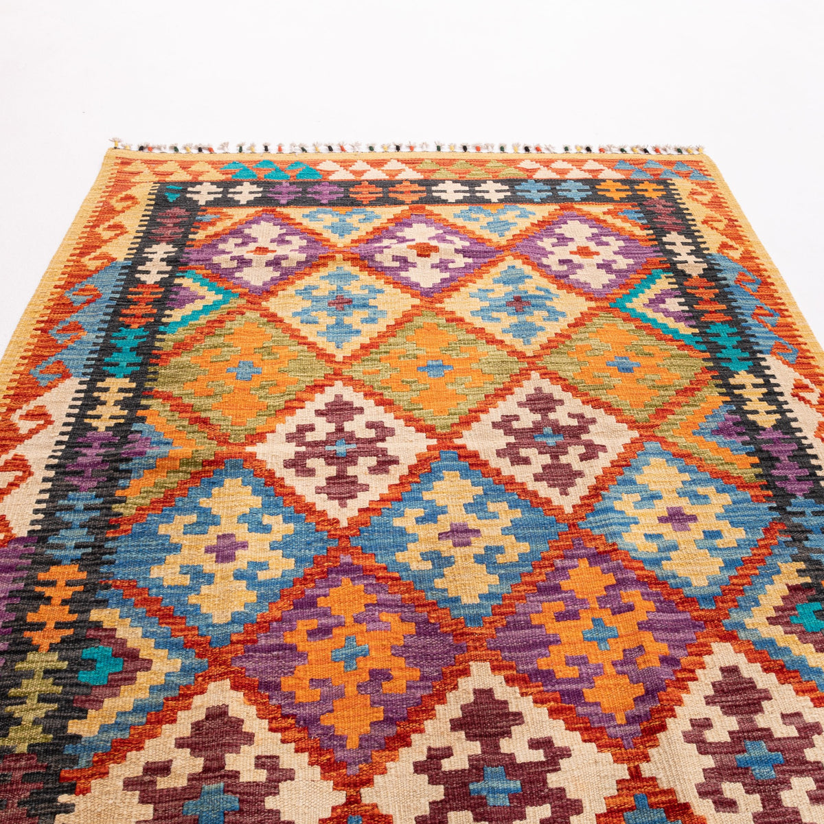 Behram - (4' x 5'7'') Vintage Turkish Kilim