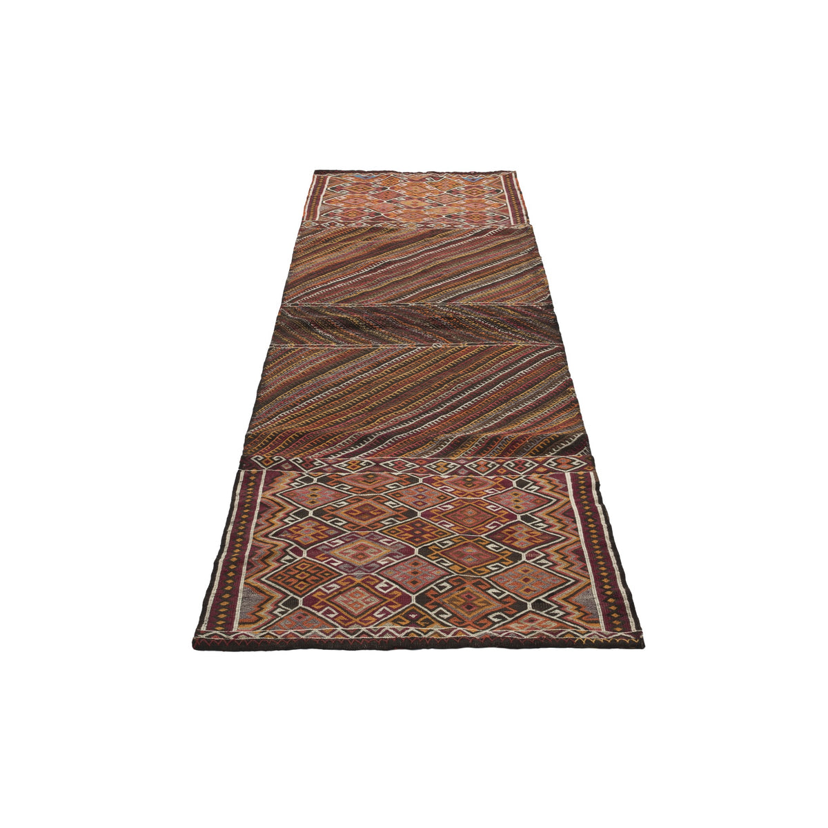 Baiberd - (2'8'' x 8'1'') Vintage Turkish Kilim