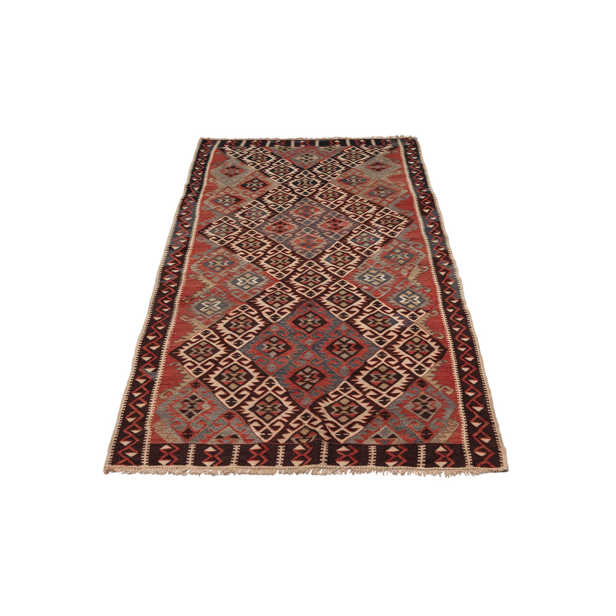 Trygima - (3'2'' x 6'11'') Vintage Turkish Kilim