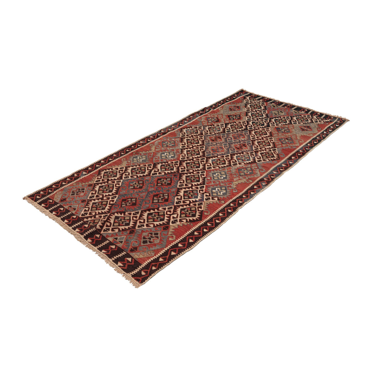 Trygima - (3'2'' x 6'11'') Vintage Turkish Kilim