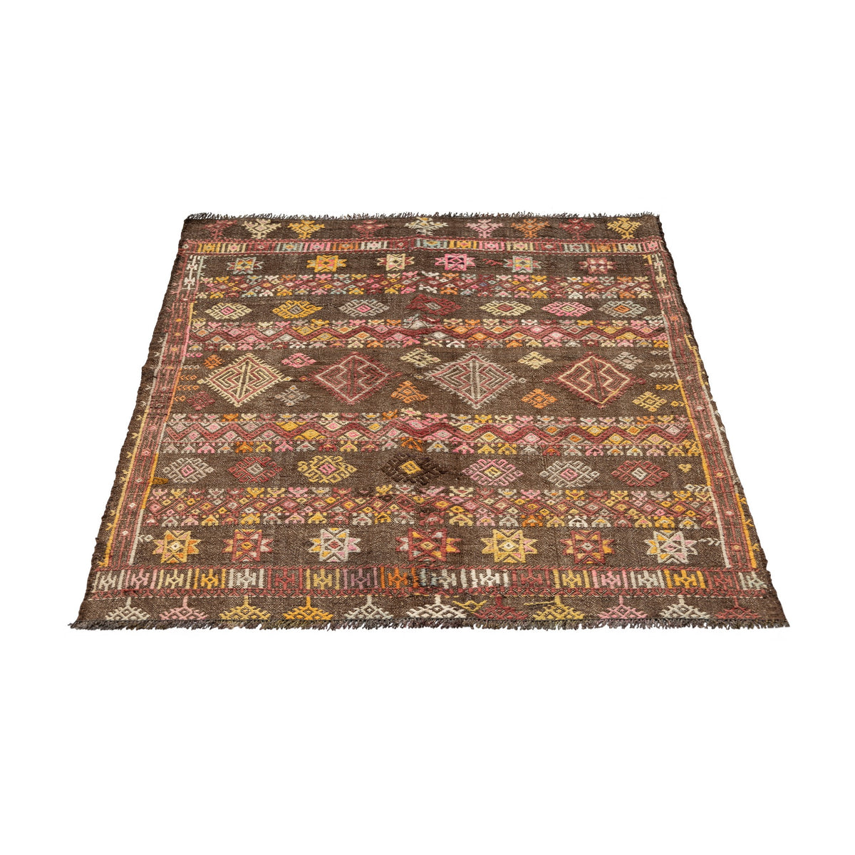 Gagai - (3'5" x 4'6") Vintage Turkish Kilim