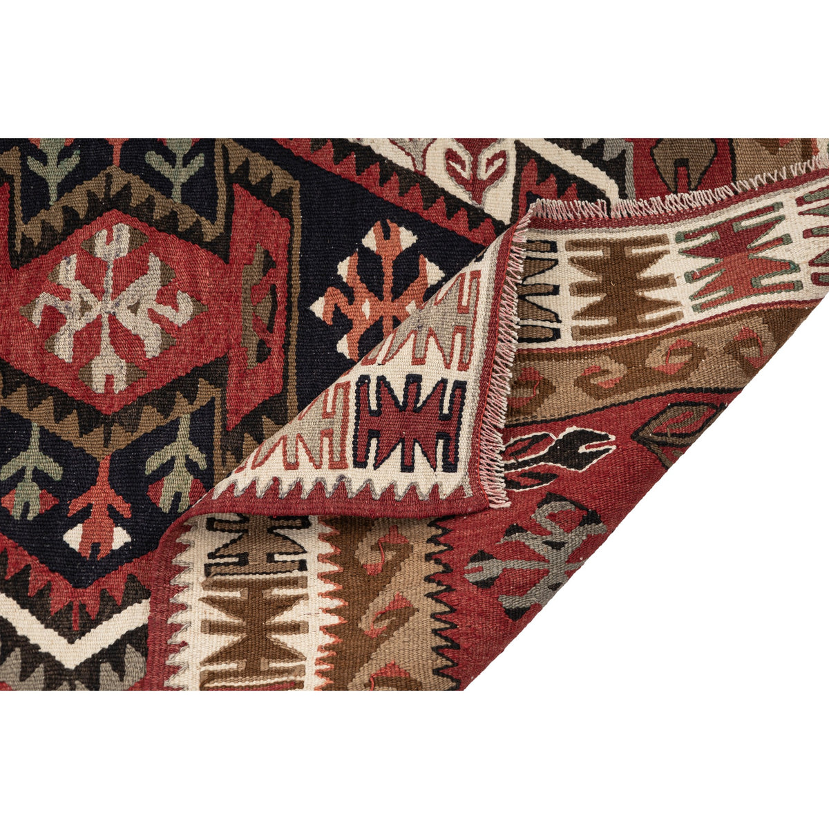 Seivan - (3'9''x 9'7'') Vintage Turkish Kilim