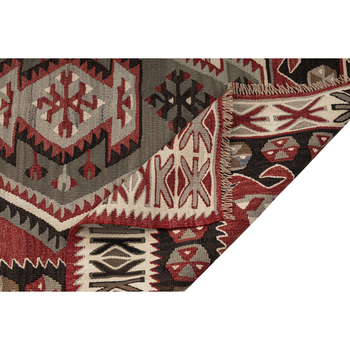 Binivre - (3'10''x 8'11'') Vintage Turkish Kilim