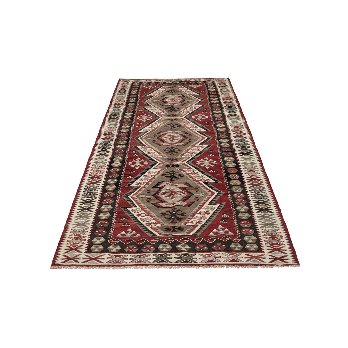 Celkasr - (3'11''x 8'8'') Vintage Turkish Kilim