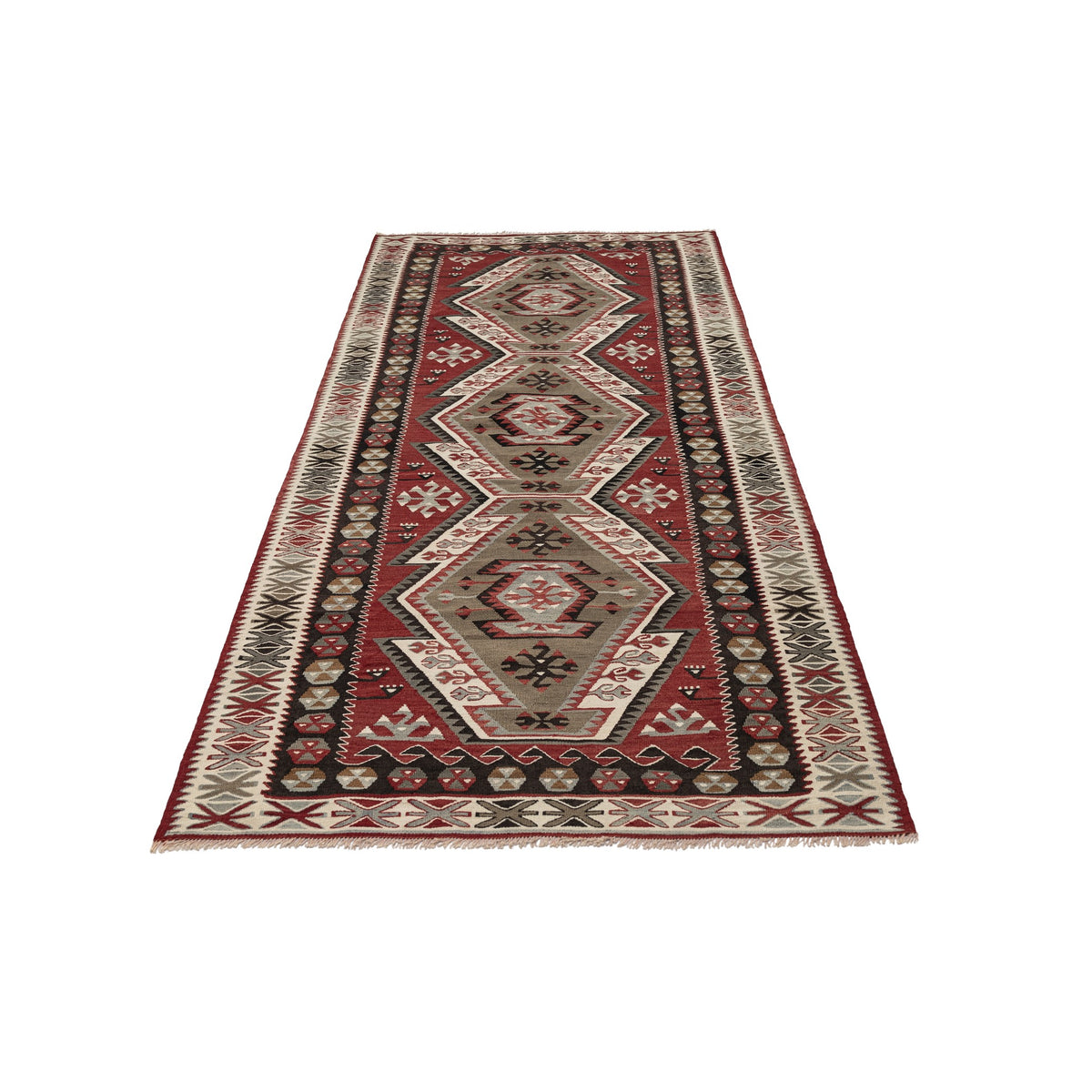 Kargu - (3'10" x  8'9") Vintage Turkish Kilim