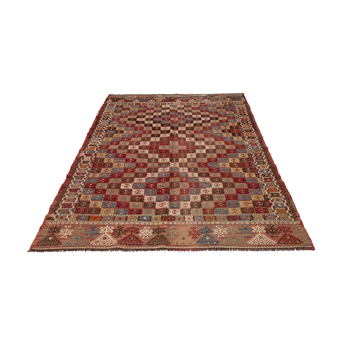 Lampron - (5'1'' x 7'8'') Vintage Turkish Kilim