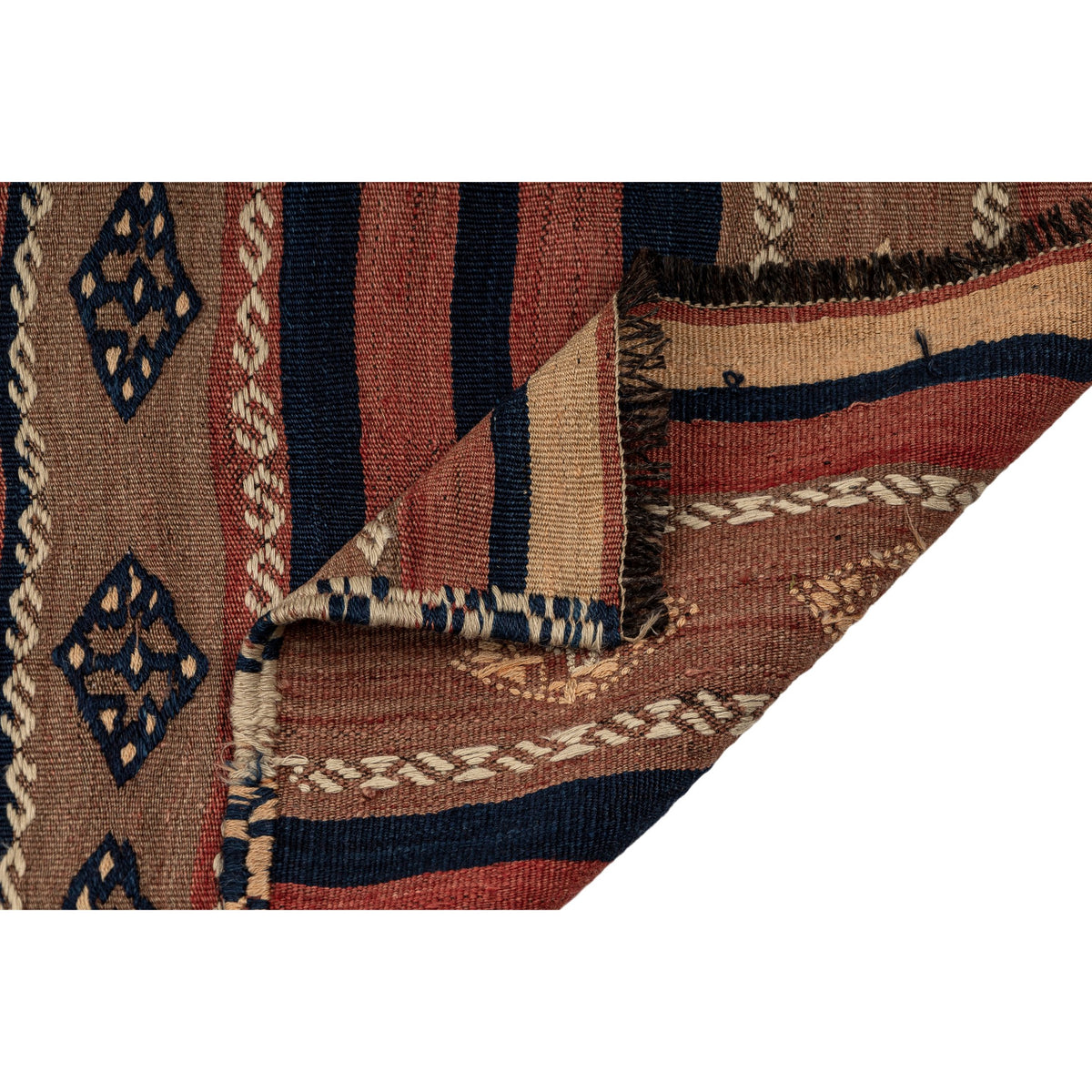 Ermfornos - (2'7'' x 12'2'') Vintage Turkish Kilim