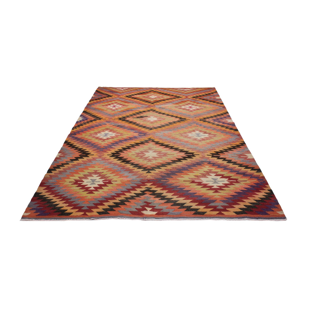 Chepni - (5'9" x 8'7") Vintage Turkish Kilim