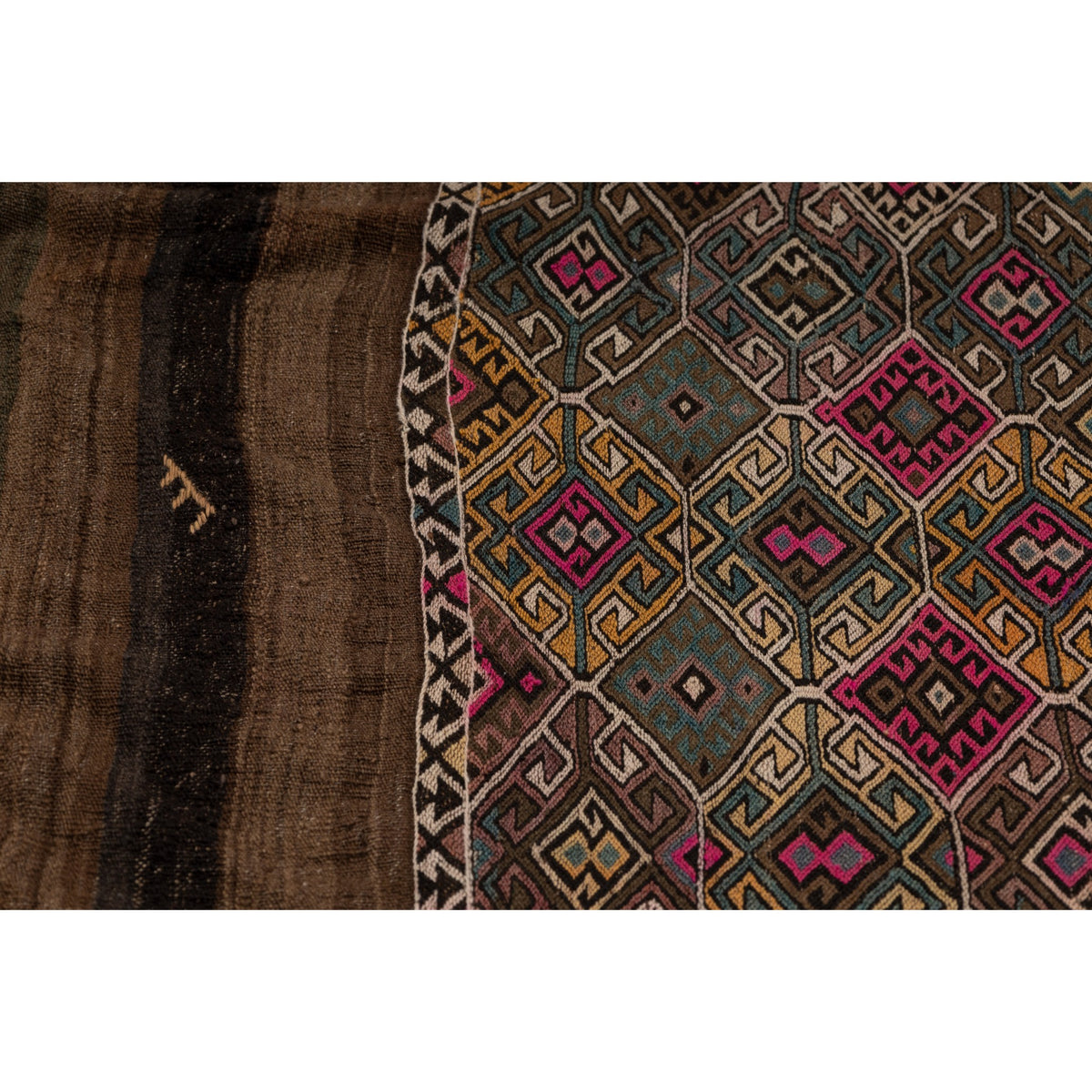 Mavrangeli - (3'9'' x 4'3'') Vintage Turkish Kilim