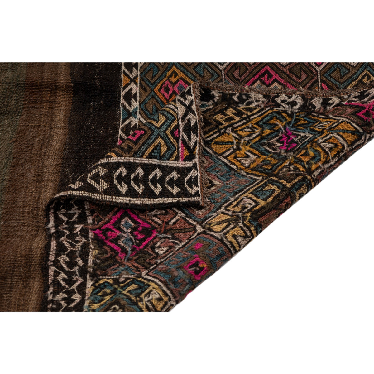 Mavrangeli - (3'9'' x 4'3'') Vintage Turkish Kilim