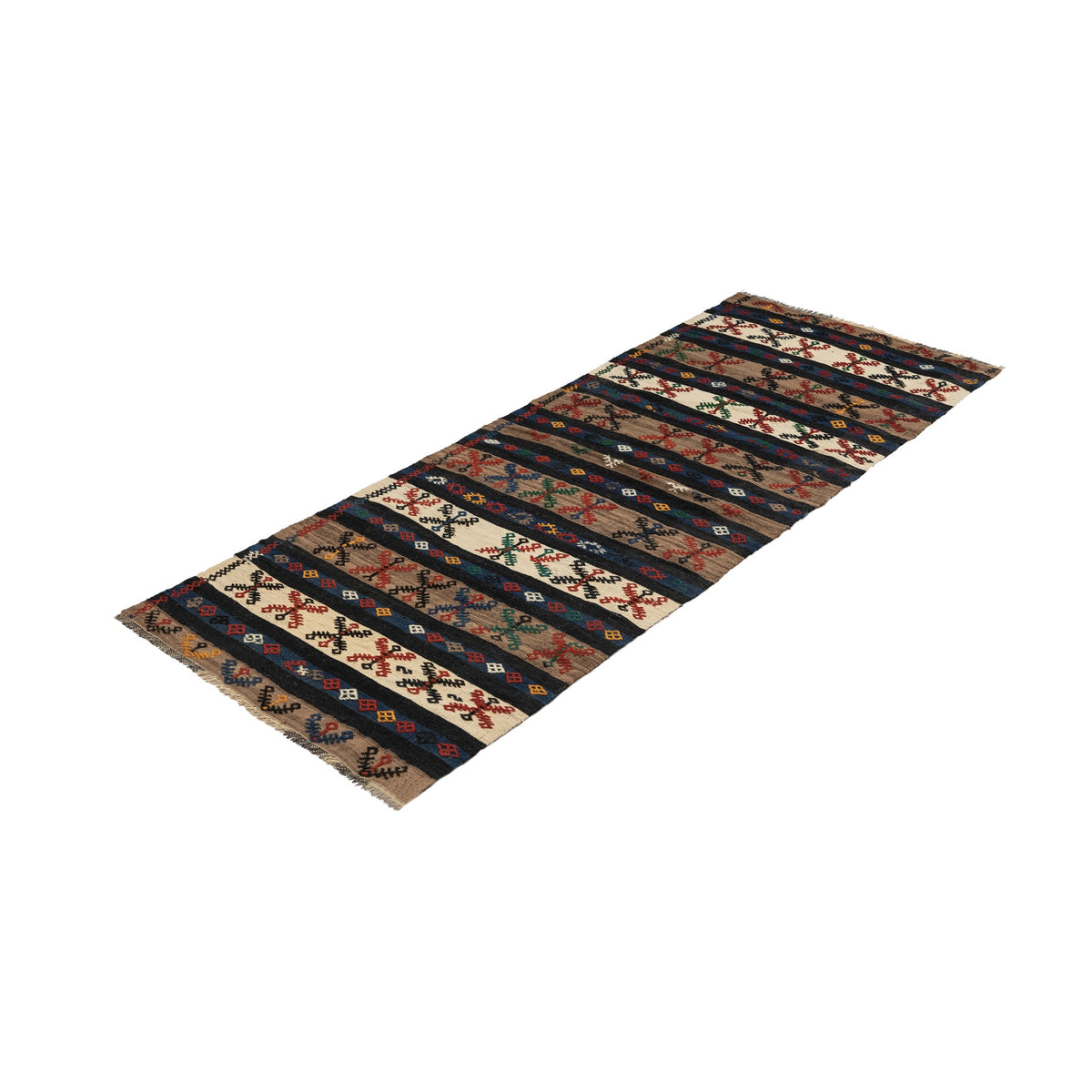 Balkad - (2'6'' x 6'5'') Vintage Turkish Kilim