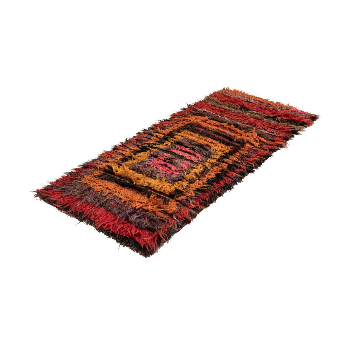 Alansa - (2'11'' x 6'9'') Vintage Turkish Tulu Kilim