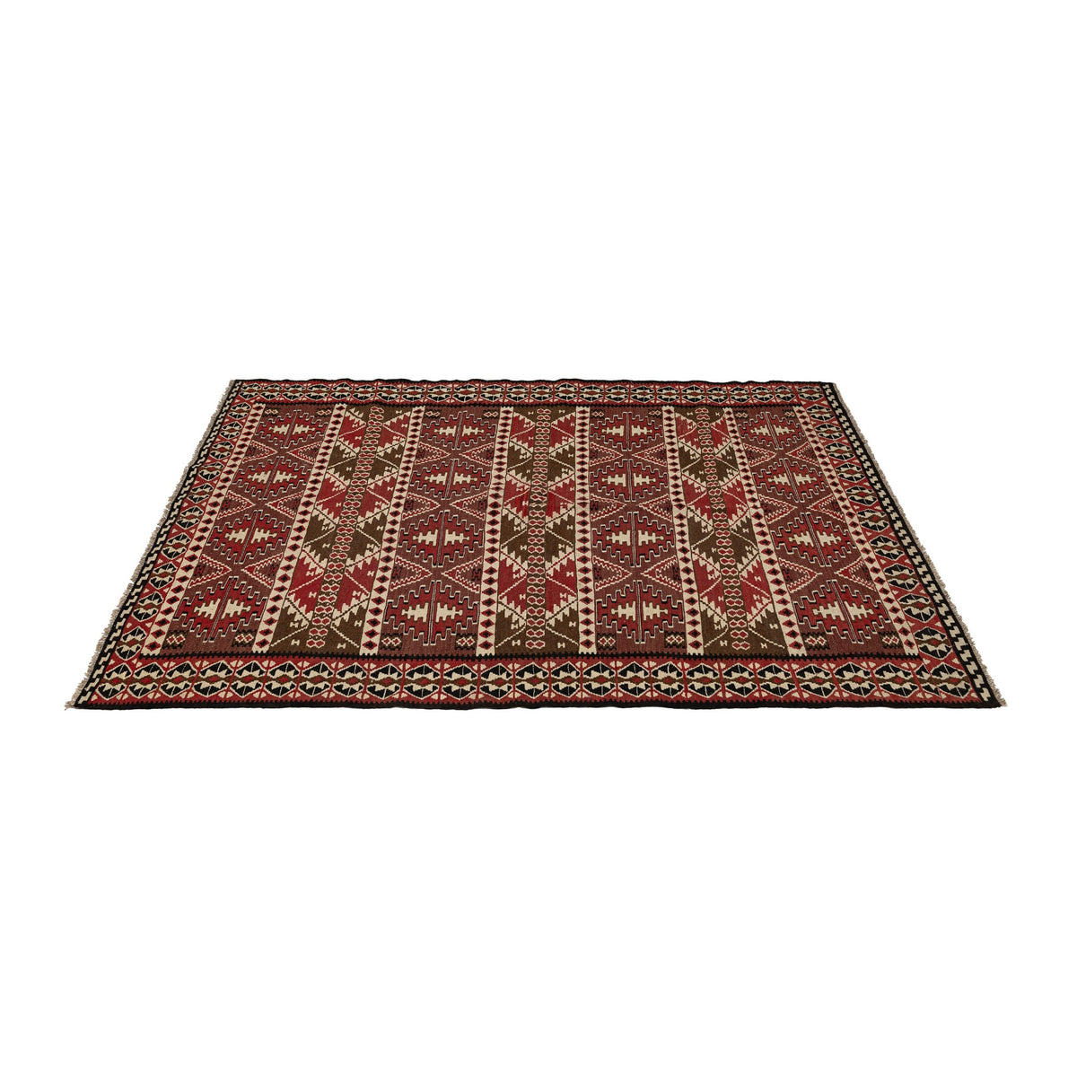 Mardvan - (4'2'' x 6'3'') Vintage Turkish Kilim