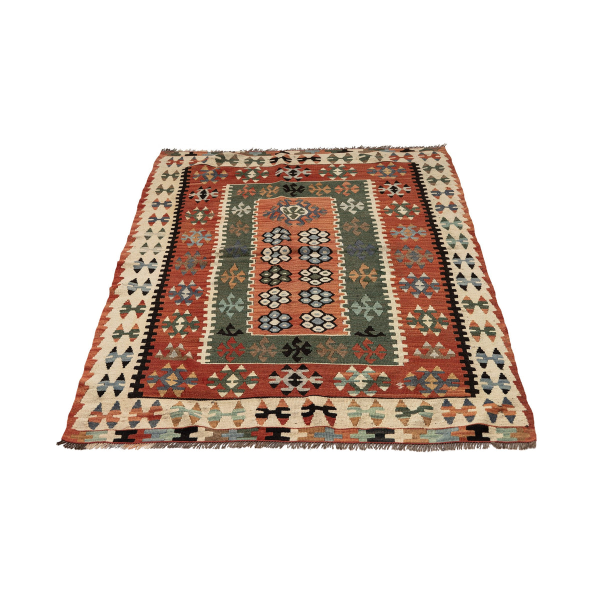 Atrasas - (3'10" x 5'8") Vintage Turkish Kilim