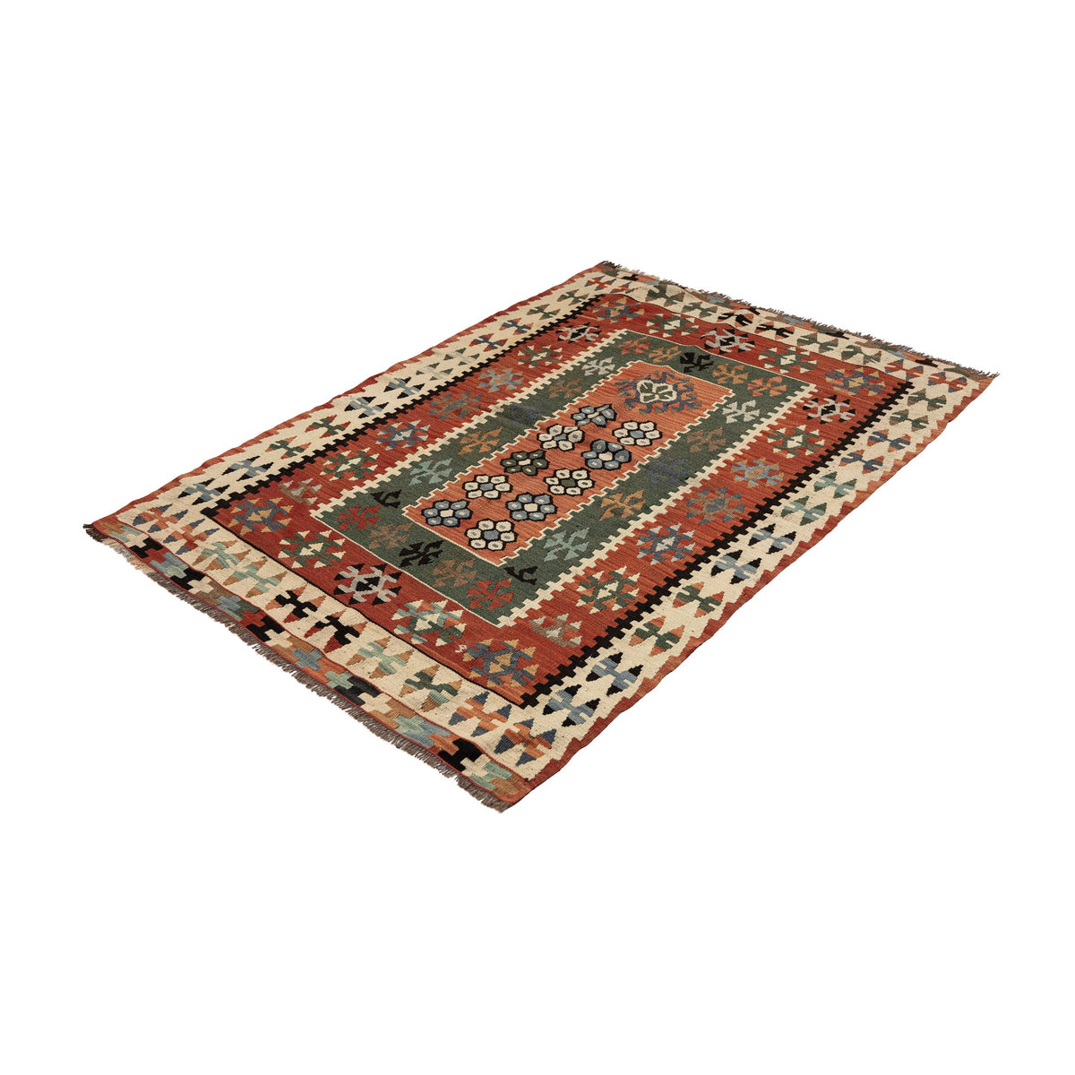 Atrasas - (3'10" x 5'8") Vintage Turkish Kilim