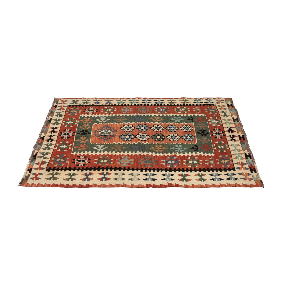 Atrasas - (3'10" x 5'8") Vintage Turkish Kilim