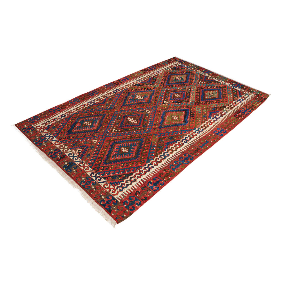 Kayakoy - ( 5'2" x 8'3") Vintage Turkish Kilim