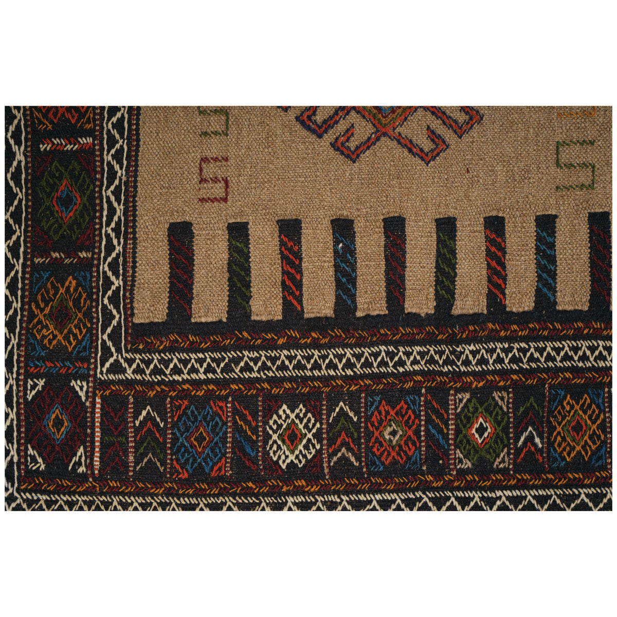 Herki - (3'4" x 5'9") Vintage Turkish Kilim