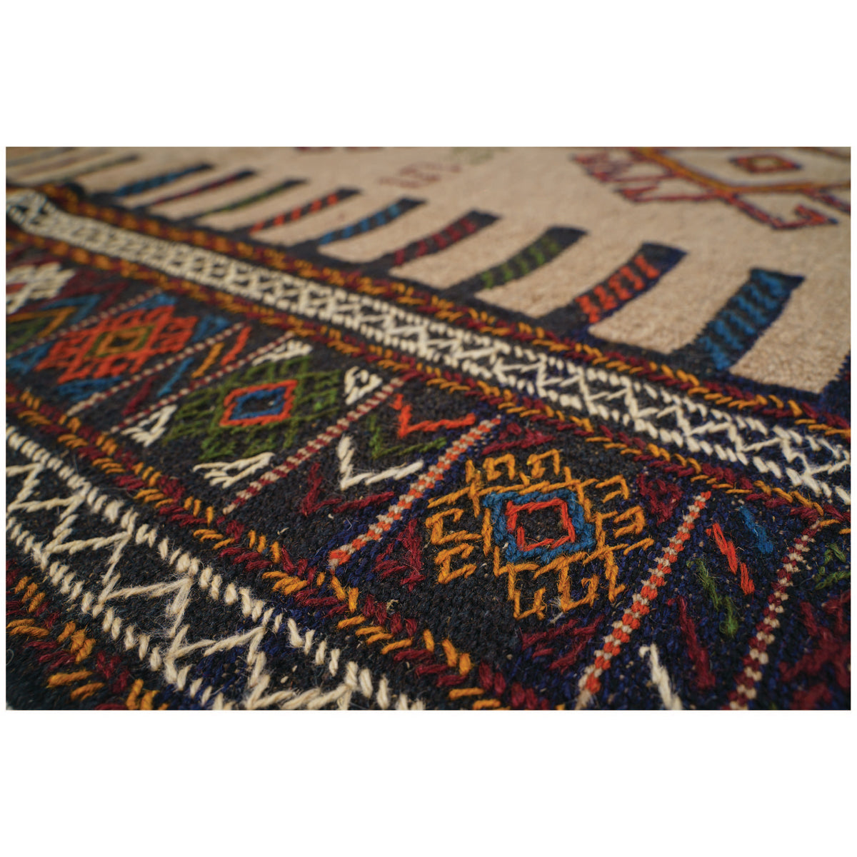 Herki - (3'4" x 5'9") Vintage Turkish Kilim