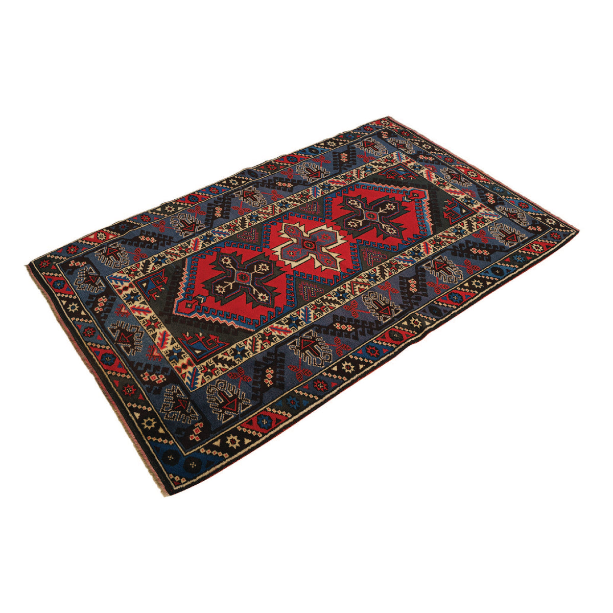 Kanlica - (3'10" x 6'1") Anatolian Turkish Rug