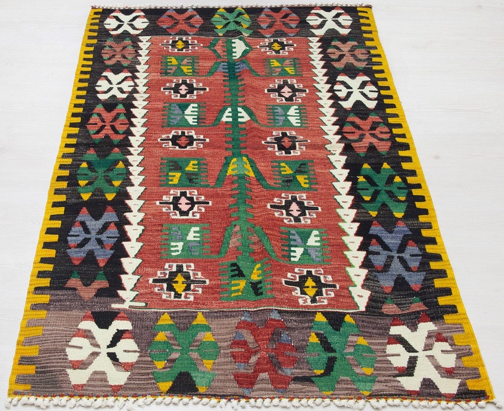 Beki - (3'1" x 5'4") Vintage Turkish Kilim