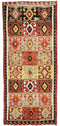 Yunak - (5'3" x 12'5") Vintage Turkish Kilim